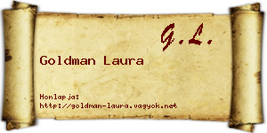 Goldman Laura névjegykártya